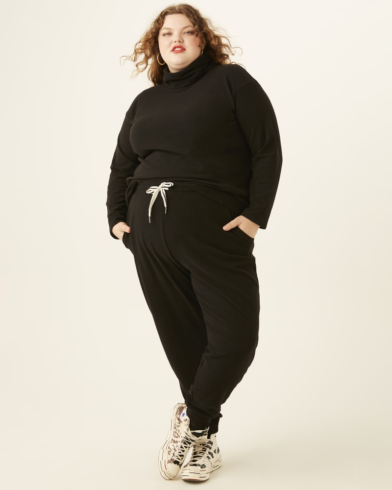 Plus size knit joggers top